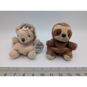 Aurora Palm‎ Pals Hedgie Hedgehog Sloth Plush Lot 5 Inch 2022 Stuffed Animal Toy